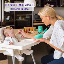 Carica l&#39;immagine nel visualizzatore di Gallery, Clevamama ClevaPortions 3003 Vasetti Ermetici per Multicolore (Turchese) - Ilgrandebazar