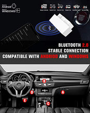 Carica l&#39;immagine nel visualizzatore di Gallery, KOYOSO OBD2 Bluetooth, Mini OBD II ELM327 Wireless Auto Code Lettore...