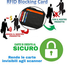 Carica l'immagine nel visualizzatore di Gallery, Goodstè Porta Carte Di Credito Tascabile Portatessere Donna Nero Ruvido