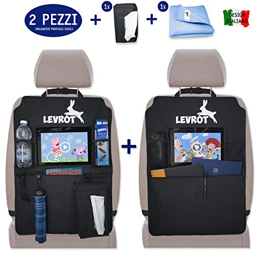 Levrot Set Proteggi Sedili Auto Bambini - Organizer con Tasca per Tablet e... - Ilgrandebazar
