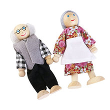 Carica l&#39;immagine nel visualizzatore di Gallery, PIXNOR Famiglia di Bambole Legno Felice 6 persone