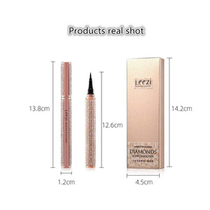 Diamond eyeliner Eyeliner Pen Waterproof Black Precision Micro Eye Liner nero - Ilgrandebazar