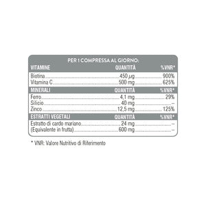 Swisse Capelli Pelle Unghie 60 compresse - Integratore di Biotina, Vitamina C, Zinco, Cardo mariano, integratore per Capelli, Pelle e Unghie