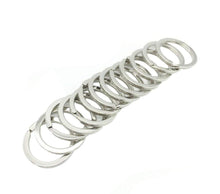 Carica l'immagine nel visualizzatore di Gallery, Ericotry 50pz rotondo in acciaio INOX piatto portachiavi 3,5 cm, Silver - Ilgrandebazar