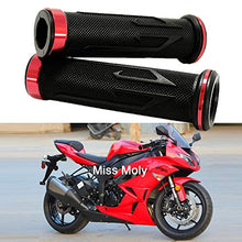 Carica l&#39;immagine nel visualizzatore di Gallery, 7/8&quot; Motociclo Manopole, Moto Manubri Alluminio Gomma per CBR Shadow Rosso - Ilgrandebazar