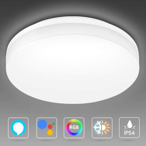 LE Plafoniera LED WiFi Alexa, Luce RGB + Bianco Dimmerabile Rgbw Intelligente - Ilgrandebazar