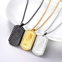 Carica l&#39;immagine nel visualizzatore di Gallery, U7 Collana Pendente Cindolo Dog Tag Zodiacale Zodiaco 06 Vergine - Ilgrandebazar