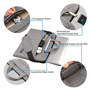 Qishare Multifunzionale Portatile Sottile Luce 15,6-16 pollici, Grigio Linee