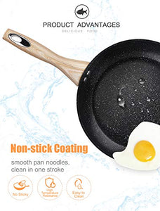 Homgeek - Set di 3 Padella Antiaderente per Cottura a Induzione, 20 cm, 26...