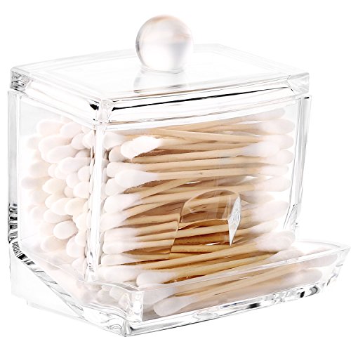 Luxspire Q-Tip Contenitore Cotton fioc Acrilico, Dispenser Temponi Con Uscita - Ilgrandebazar