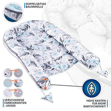 Carica l&#39;immagine nel visualizzatore di Gallery, riduttore lettino neonato antisoffoco - 90 x 50 cm, Bianco Grigio Con Stelle