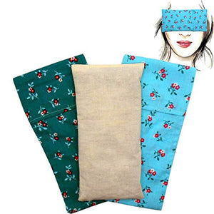 Cuscino per occhi "Pack Duo - Green" (1 ripieno e 2 federe lavabili) | Semi... - Ilgrandebazar