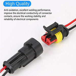 moinkerin 5 Pezzi Connettori Elettrici Impermeabili per Auto a 2 Pin Spina...