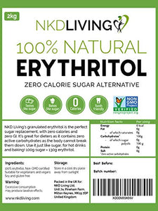 Eritritolo 100% naturale 2 Kg | Sostituto dello zucchero a ZERO Calorie