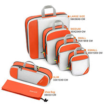 Carica l'immagine nel visualizzatore di Gallery, Gonex Cubi di compressione imballaggio Mesh viaggio Arancione X 6 Pezzi