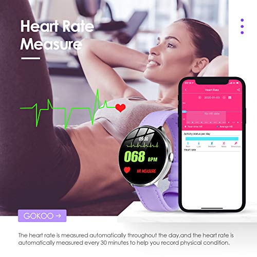 Smartwatch Impermeabile Donna, GOKOO Orologio Intelligente Donna