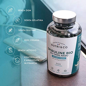 Spirulina Biologica | 500 Compresse Bio da 500 mg Pure Senza Eccipienti | 15...