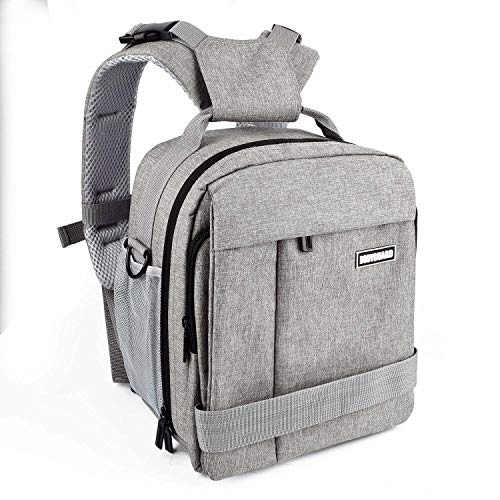 Bodyguard Borsa per fotocamera DSLR 2in1 e zaino fotografico SLR 2in1, Grigio
