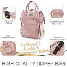 Carica l&#39;immagine nel visualizzatore di Gallery, Viedouce Borsa per Pannolini Zaino Fasciatoio, Mamma,Impermeabile Rosa - Ilgrandebazar