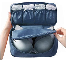 Carica l'immagine nel visualizzatore di Gallery, Sacchetto di stoccaggio Bra Underwear lingerie organizer custodia Dark Bule
