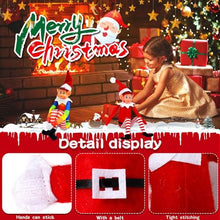 Carica l'immagine nel visualizzatore di Gallery, DONGQI Elves Behavin Badly 15 Pollici Rosso Gamba Lunga Corpo Morbido Vinile Viso Elfo con Cappello, Peluche Elfo (2 Pezzi)