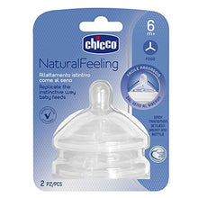 Carica l'immagine nel visualizzatore di Gallery, Chicco 810572 NaturalFeeling Tettarella, 6 Mesi+, Flusso Pappa, 2x2 6+ Mesi