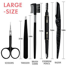 Carica l&#39;immagine nel visualizzatore di Gallery, GiBot Pinzette Sopracciglia, 5pcs Kit per la cura del sopracciglio in...