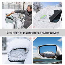 Carica l'immagine nel visualizzatore di Gallery, Ezlife Copertura Parabrezza Auto Inverno 720g Ultra Spessa Magnetico Protezione Parabrezza Antighiaccio Antigelo Telo Copri Parabrezza Auto Adatto SUV Ghiaccio Gelo 189x120cm