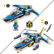 Carica l&#39;immagine nel visualizzatore di Gallery, LEGO 71784 NINJAGO Jet-Fulmine di Jay - EVOLUTION, Set Aereo Giocattolo Potenziabile, Aeroplano da Costruire, Idea Regalo di Compleanno per Bambini e Bambine