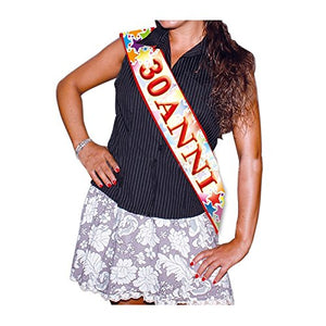 Big Party- Fascia Compleanno 30 Anni, Colore, 81455 - Ilgrandebazar