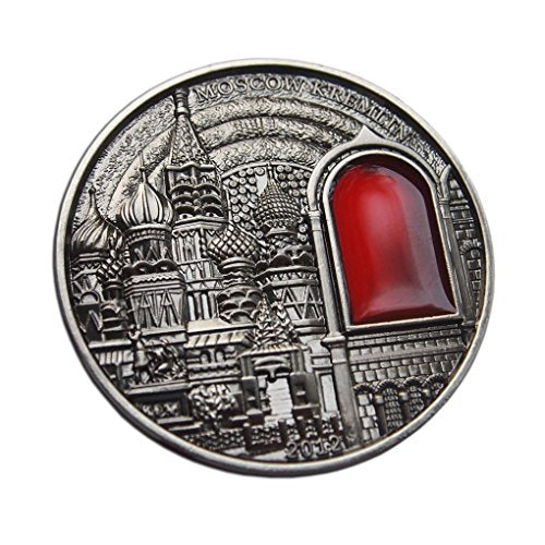 Moscow Kremlin 3D Big 55mm Diameter Russian Commemorative & collectable Coin