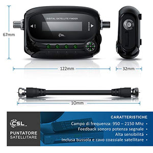 SAT-Finder digitale CSL - Rilevatore di Segnale satellitare – Display...