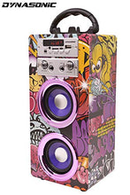 Carica l&#39;immagine nel visualizzatore di Gallery, DYNASONIC 025 -Cassa Bluetooth Altoparlante Karaoke 10W | 2 Microfoni