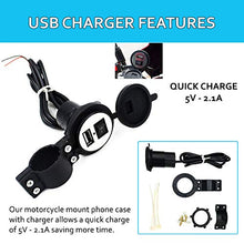 Carica l&#39;immagine nel visualizzatore di Gallery, Supporto cellulare moto con caricatore usb 2.1A carica veloce supporto... - Ilgrandebazar
