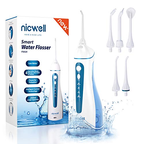 Idropulsore Dentale Portatile, NICWELL Irrigatore Orale Professionale 4...