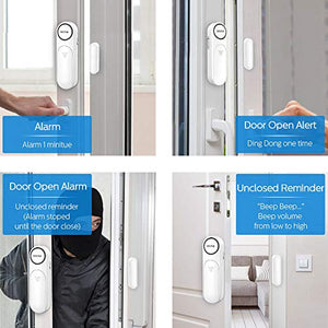 Sensore Porta, 2 Set Allarme Finestra e Porta 120dB Magnetico Casa...