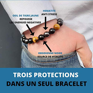 ARMONY PARIS Bracciale Protezione, Marca francese, Pietra Naturale,... - Ilgrandebazar