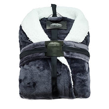 Carica l&#39;immagine nel visualizzatore di Gallery, CityComfort Accappatoio per Uomo in Pile Super Morbido con L-XL, Nero - Ilgrandebazar