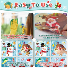 Carica l&#39;immagine nel visualizzatore di Gallery, COZII Vetrofanie Natalizie per Finestre 101 Pezzi - 9 Fogli Adesivi Natalizi per Finestre, Addobbi Natalizi Riutilizzabili, PVC Adesivi Statici Rimovibile, Festa Natale Decorazioni