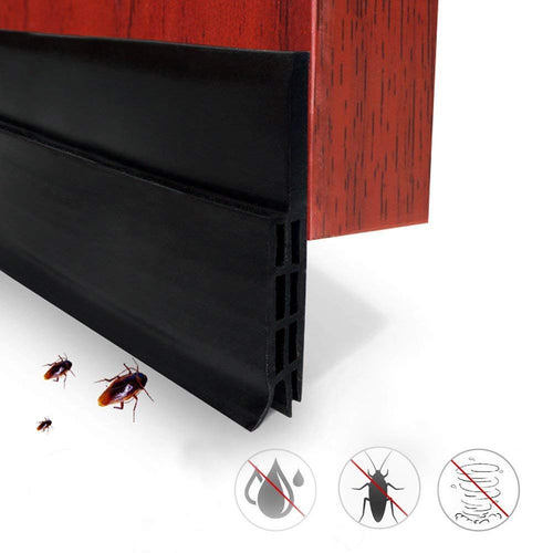 Expower Guarnizione Sottoporta in Gomma Adesivo Pellicola 100cmx 5cm, Nero - Ilgrandebazar
