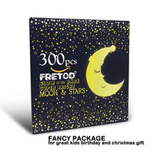 Carica l&#39;immagine nel visualizzatore di Gallery, FRETOD Stelle Fluorescenti e Grande Luna (24cm) - 300 Pezzi Adesivi da... - Ilgrandebazar