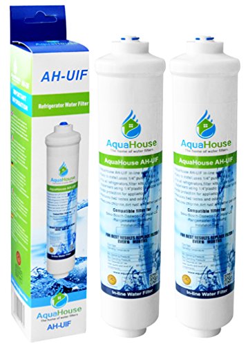 2x AquaHouse AH-UIF Filtro acqua compatibile con Samsung DA29-10105J, Haier 0060823485A,LG 5231JA2010B (sostituisce solo i filtri esterni)