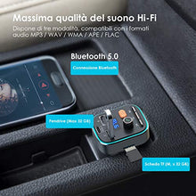 Carica l&#39;immagine nel visualizzatore di Gallery, Trasmettitore FM Bluetooth 5.0 per Auto ieGeek, 8 Colori Controluce Pulsante...