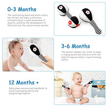 Carica l&#39;immagine nel visualizzatore di Gallery, JoyLife Giochi Neonato 0 3 6 Mesi, Sonaglio Neonato Bianco e Nero, Alto Contrasto Sensoriale Neonati Giocattoli, Giocattoli Morbidi a Sonagli Regalo per 3 6 9 12 Mesi Ragazzi e Ragazze
