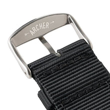 Carica l'immagine nel visualizzatore di Gallery, Archer Watch Straps | Premium Cinturino di Nylon Ricambio Sgancio 20mm, Nero - Ilgrandebazar