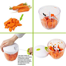 Carica l&#39;immagine nel visualizzatore di Gallery, Sedhoom Tritatutto Manuale con 5 Lame, 1000ML, Tritaverdure, Taglia Verdure...