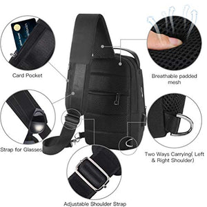VBIGER Zaino Monospalla Uomo Impermeabile Borsa a Spalla per Viaggio...