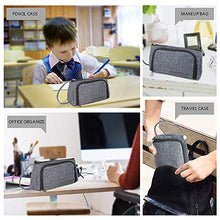 Carica l&#39;immagine nel visualizzatore di Gallery, Astuccio Portamatite Grande Capacità porta Trucco Cartoleria Grigio