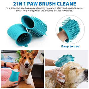 Idepet Pulisci Zampe Cane,Spazzola per Animali Domestici Portatile con Blu - Ilgrandebazar