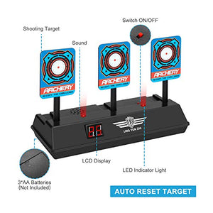 Keten Bersaglio Elettrico per Nerf Guns, Auto-Reset Intelligent Light Nero